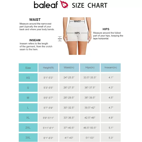 BALEAF Womens 8 7 5 Biker Shorts High Waist Workout Yoga Running Volleyball Spandex Shorts with Pockets5 inches White