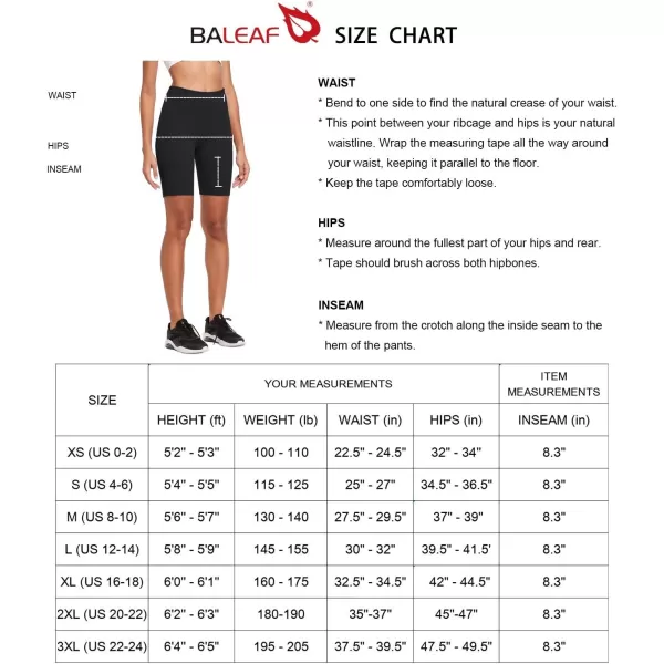 BALEAF Womens 8 7 5 Biker Shorts High Waist Workout Yoga Running Volleyball Spandex Shorts with Pockets8 inches Blueupgraded Fabric