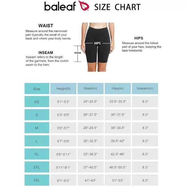 BALEAF Womens 8 7 5 Biker Shorts High Waist Workout Yoga Running Volleyball Spandex Shorts with Pockets8 inches Charcoal