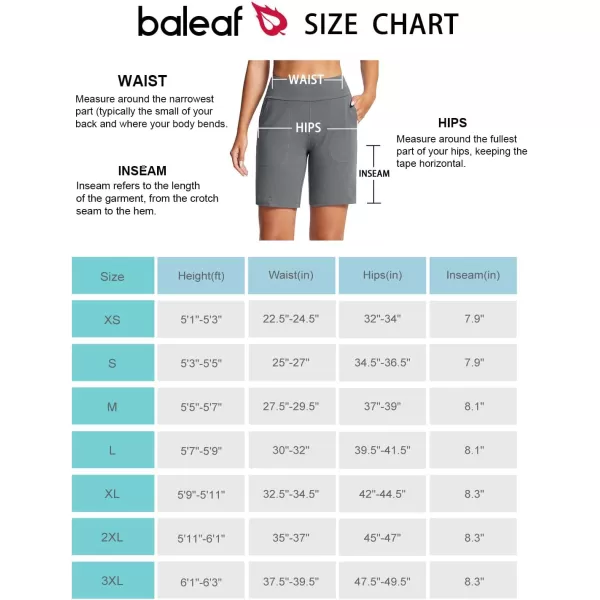 BALEAF Womens 8 Bermuda Shorts Cotton Casual Athletic Running Lounge Knee Length Long Sweat Shorts with PocketsGrey