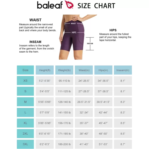 BALEAF Womens 812 Long Swim Shorts Upf50 High Waisted Swim Capris Pants with PocketsZdark Grey8 Inch