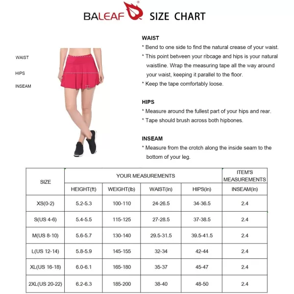 BALEAF Womens Athletic Golf Skirt Tennis Skort Pleated with Pockets Black Size SBALEAF Womens Athletic Golf Skirt Tennis Skort Pleated with Pockets Black Size S