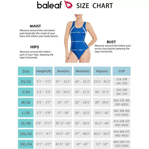 BALEAF Womens Athletic One Piece Swimsuits Lap Swimming Racerback Bathing Suit Competitive Training SwimwearStyle2navy