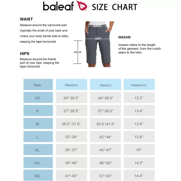 BALEAF Womens Bermuda Knee Length Long Shorts for Summer Hiking Golf Camping Stretch Lightweight Nylon Quick DryGrey