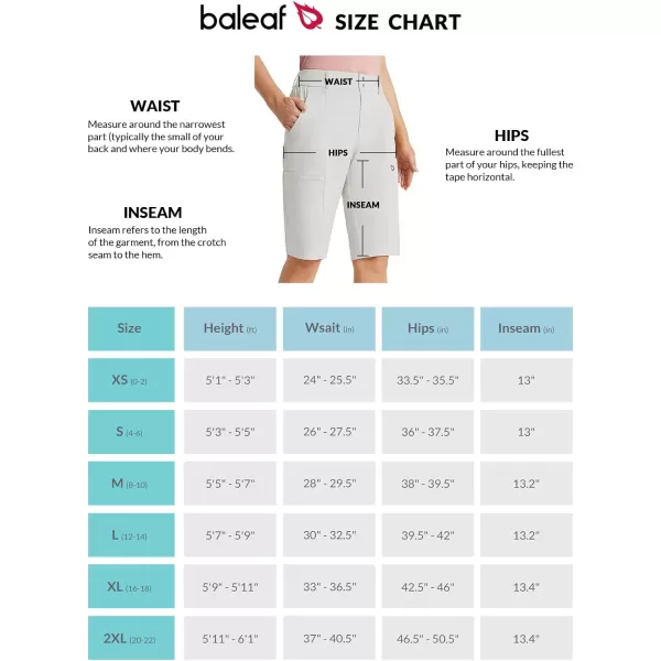 BALEAF Womens Bermuda Long Shorts 13 Golf Shorts Knee Length Hiking Quick Dry High Waist Stretch Water Resistant04grey13inch