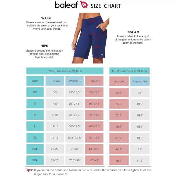 BALEAF Womens Bermuda Long Shorts Athletic High Waisted Shorts 10 Casual Summer Running Quick Dry Knee LengthNavy