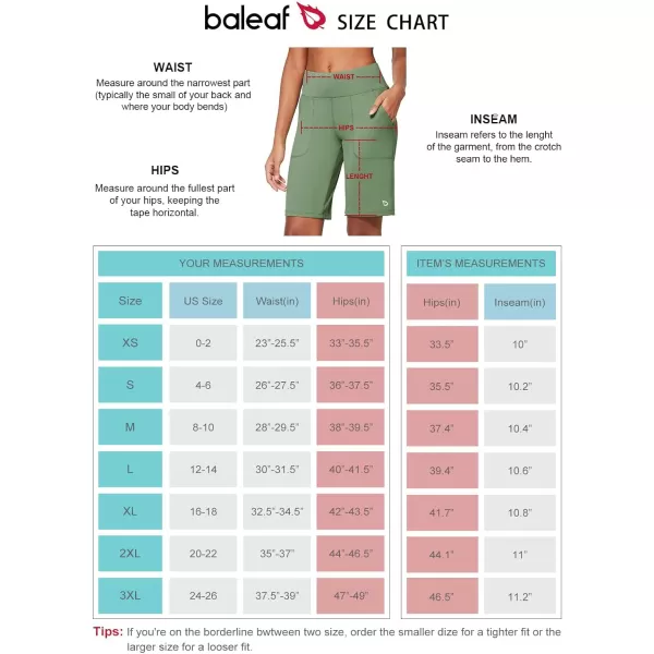 BALEAF Womens Bermuda Long Shorts Athletic High Waisted Shorts 10 Casual Summer Running Quick Dry Knee LengthOlive Green