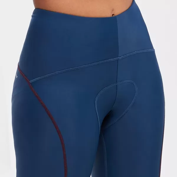 BALEAF Womens Bike Pants High Waist 4D Padded Cycling Capris Shorts 34 Biking Tights Pockets UPF50Blue