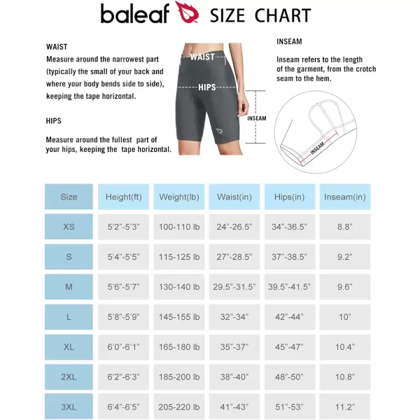 BALEAF Womens Bike Shorts Padded Cycling Bicycle Biking Spin Biker Shorts Padding Pocket UPF5003greyno Pocket