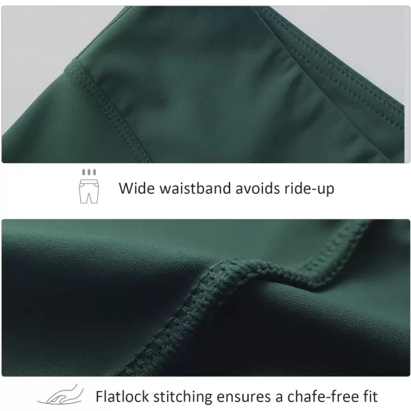 BALEAF Womens Bike Shorts Padded Cycling Bicycle Biking Spin Biker Shorts Padding Pocket UPF5003steel Greenno Pocket