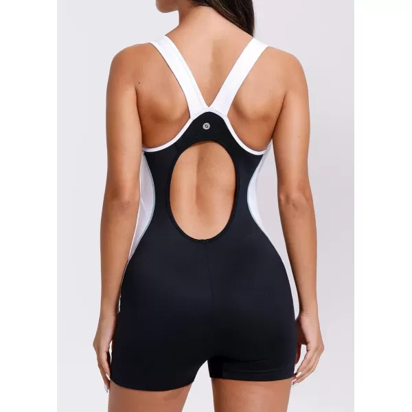 BALEAF Womens Boyleg One Piece Swimsuits Conservative Racerback Training Athletic Swimwear with Zipper Bathing SuitsBALEAF Womens Boyleg One Piece Swimsuits Conservative Racerback Training Athletic Swimwear with Zipper Bathing Suits