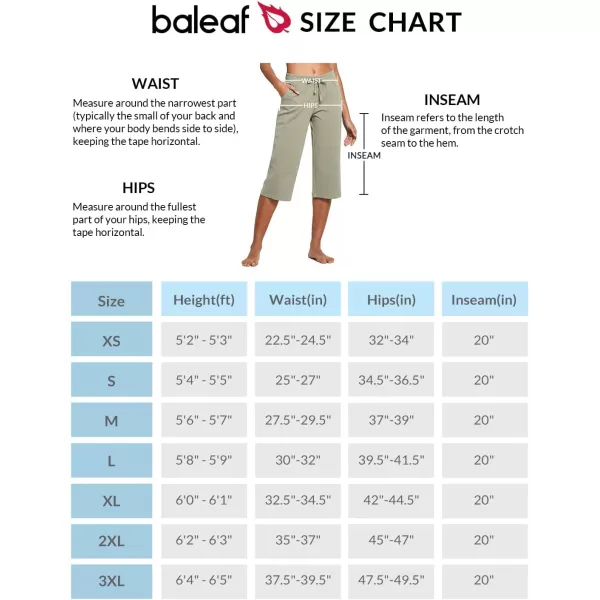 BALEAF Womens Capris Casual Summer Cotton Wide Leg Yoga Capri Sweatpants Loose Lounge Workout Crop Pants PocketsStretchspray Green