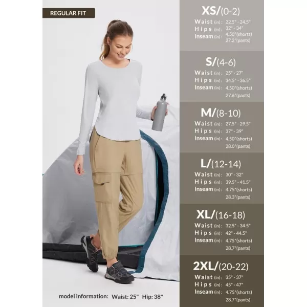 BALEAF Womens Convertible Pants Quick Dry Hiking Joggers Water Resistant Jogger Pants with Zipper Pockets Lightweight High Waistd Cargo Joggers Travel Camping Work Pants Tannin MBALEAF Womens Convertible Pants Quick Dry Hiking Joggers Water Resistant Jogger Pants with Zipper Pockets Lightweight High Waistd Cargo Joggers Travel Camping Work Pants Tannin M