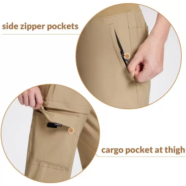 BALEAF Womens Convertible Pants Quick Dry Hiking Joggers Water Resistant Jogger Pants with Zipper Pockets Lightweight High Waistd Cargo Joggers Travel Camping Work Pants Tannin MBALEAF Womens Convertible Pants Quick Dry Hiking Joggers Water Resistant Jogger Pants with Zipper Pockets Lightweight High Waistd Cargo Joggers Travel Camping Work Pants Tannin M
