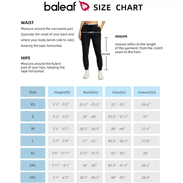 BALEAF Womens Cotton Joggers Pants with Pockets Yoga Lounge Sweatpants for Women Workout Running CasualBlack