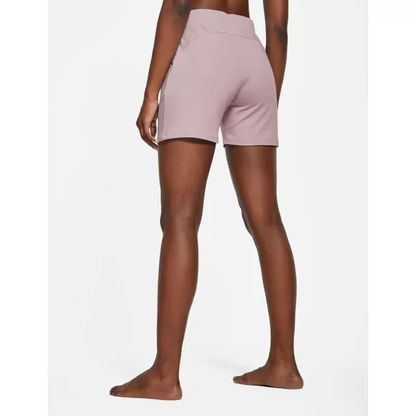 BALEAF Womens Cotton Yoga Shorts Sweat Athletic Lounge Beach Shorts Jersey Pull On with Drawstring Pockets Summer20 Mauve Shadows