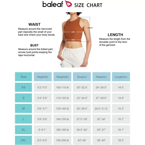 BALEAF Womens Crop Tank Tops Ribbed Double Lined Racerback Cropped Tops Yoga ShirtsCaramel Caf