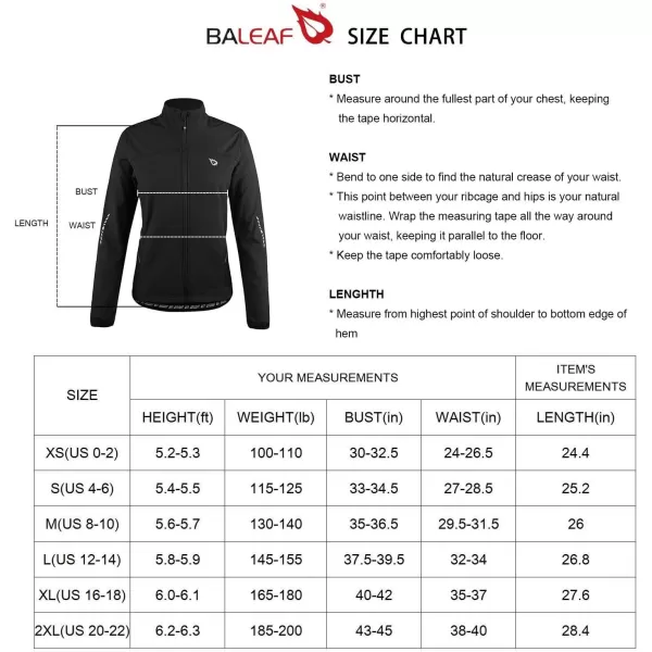 BALEAF Womens Cycling Jacket Windproof Thermal Winter Running Cold Weather Gear Waterproof Softshell Warm01red