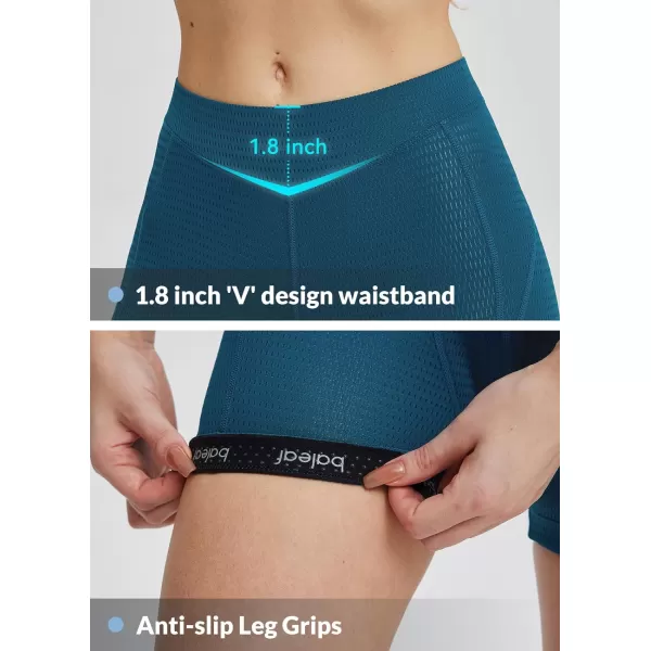 BALEAF Womens Cycling Underwear 4D Padded Bike Shorts Padding Mesh Antislip Leg Grips Quick Dry Spin Liner ShortsDark Blue