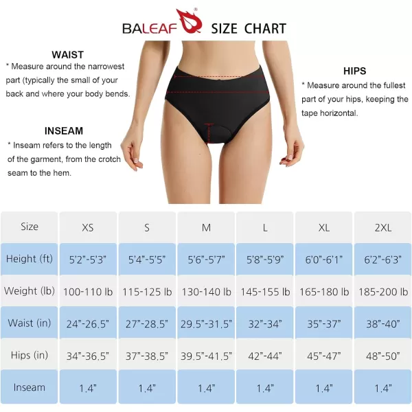 BALEAF Womens Cycling Underwear Padded Bike Shorts Padding Spin Biker Briefs Biking Gear01black