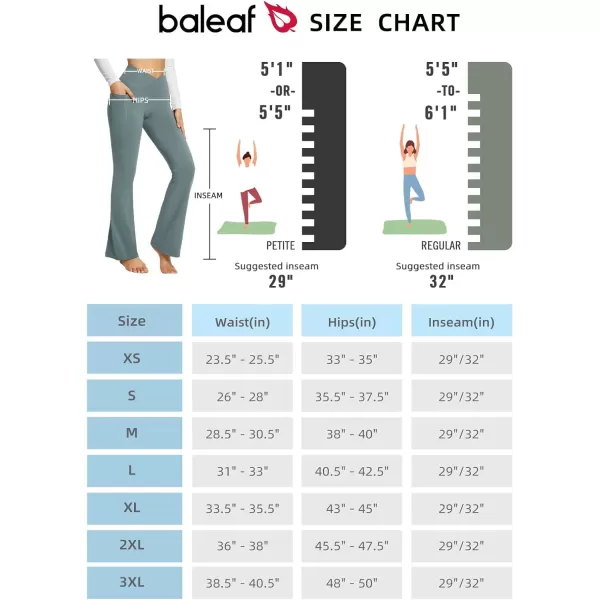 BALEAF Womens Flare Leggings Trendy Crossover Yoga Pants High Waist Casual Workout Bell Bottom Leggings with Pockets29 Inseam2 Pockets Light Grey