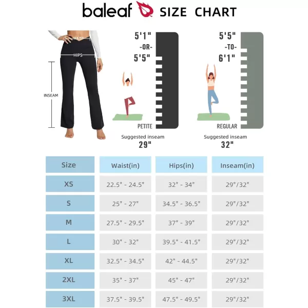 BALEAF Womens Flare Leggings Trendy Crossover Yoga Pants High Waist Casual Workout Bell Bottom Leggings with Pockets29 InseamNo Pockets Black