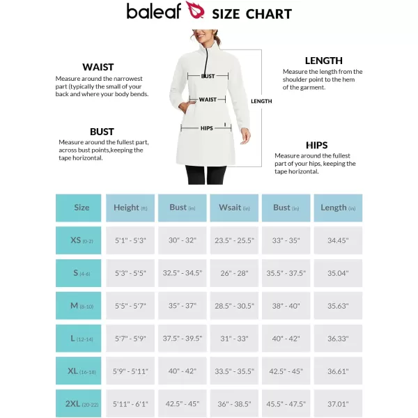 BALEAF Womens Fleece Dress Sweatshirt Tunic Long Quarter Zip Pullover Polar Winter Dress Cover Ups PocketGardenia