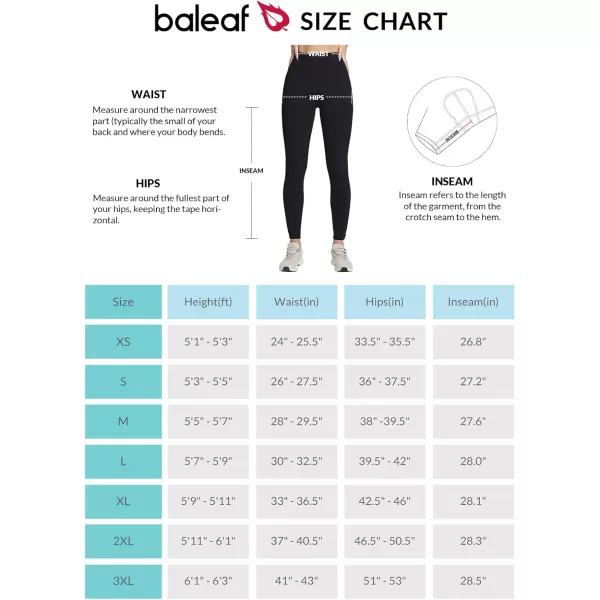 BALEAF Womens Fleece Lined Leggings Water Resistant High Waisted Thermal Warm Winter Running Tights Hiking Pants PocketBlack