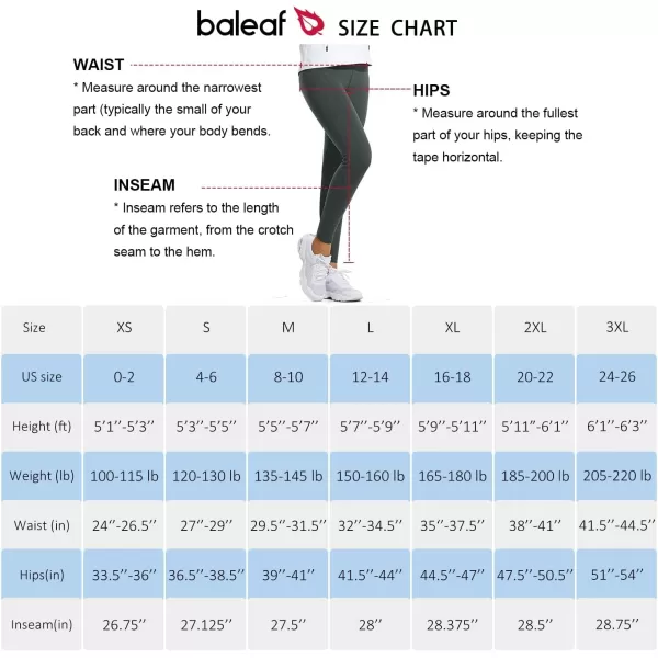 BALEAF Womens Fleece Lined Leggings Water Resistant Thermal Winter Warm Tights High Waisted with Pockets Running GearCLASSIC27 with 5 Pockets Adark Grey