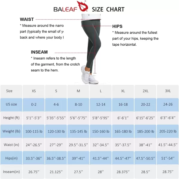 BALEAF Womens Fleece Lined Leggings Water Resistant Thermal Winter Warm Tights High Waisted with Pockets Running GearCLASSIC27 with 5 Pockets Adark Grey