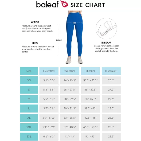 BALEAF Womens Fleece Lined Leggings Water Resistant Winter Clothes Running Tights Cold Weather Hiking Pants Zip PocketsCblue