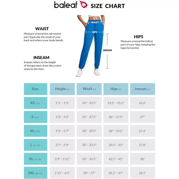 BALEAF Womens Fleece Lined Pants Joggers Water Resistant Hiking Running Pants Winter High Waisted Sweatpants with PocketsBlue