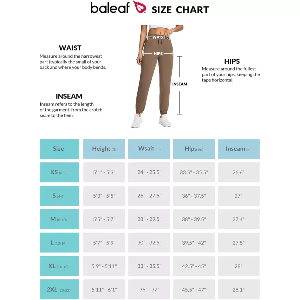 BALEAF Womens Fleece Lined Pants Joggers Water Resistant Hiking Running Pants Winter High Waisted Sweatpants with PocketsBrown