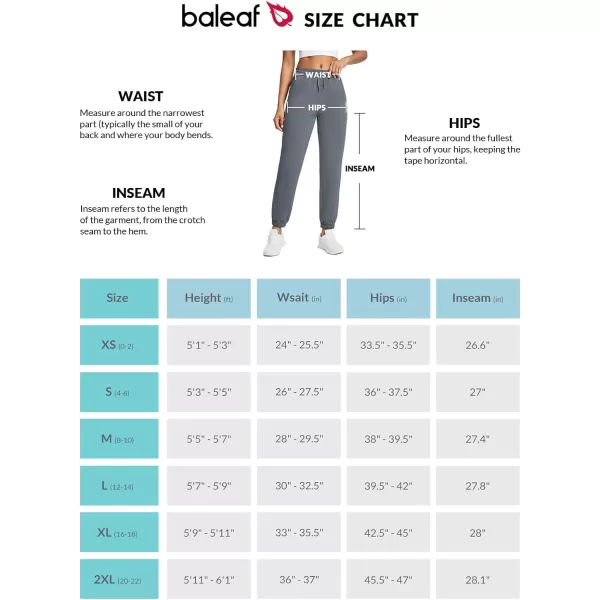 BALEAF Womens Fleece Lined Pants Joggers Water Resistant Hiking Running Pants Winter High Waisted Sweatpants with PocketsGrey