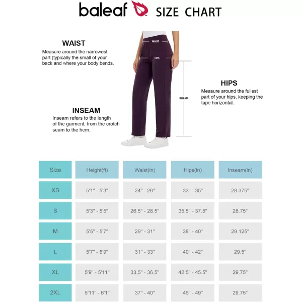 BALEAF Womens Fleece Lined Pants Straight Leg Sweatpants Pullon Dress Pants with Zipper Pockets Athletic for Golf RunningPurple
