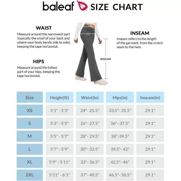 BALEAF Womens Fleece Lined Pants Water Resistant Crossover Flare Leggings Bootcut Hiking Thermal Winter OutdoorDark Gray