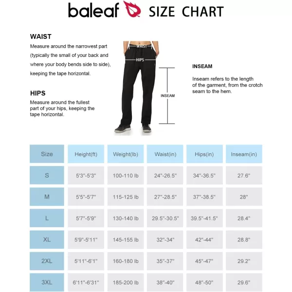 BALEAF Womens Fleece Pants Winter Running Gear with Zipper Pockets Athletic Joggers Adjustable Ankle Track PantsBlack