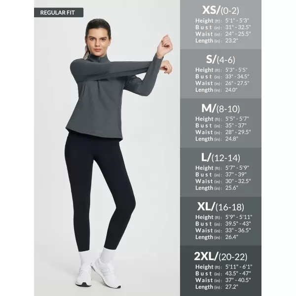 BALEAF Womens Fleece Pullover Jacket Water Resistant Half Zip Thermal Golf Shirts Cold Weather Running Gear WinterGrey