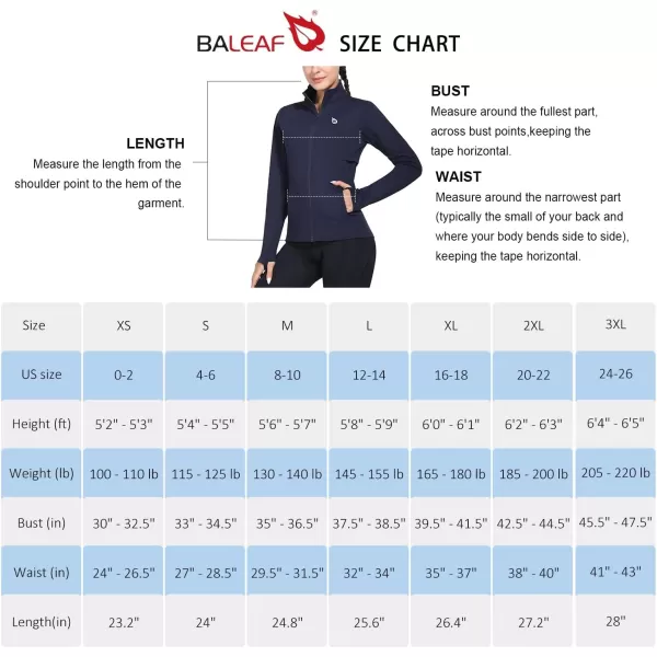 BALEAF Womens Fleece Running Jacket Water Resistant Full Zip Winter Cold Weather Gear Thermal Cycling Workout Jackets05dark Blue