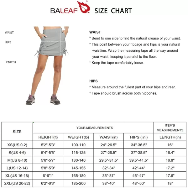 BALEAF Womens Golf Pockets Skort Casual Skirts UPF 50 Hiking Skort High Waisted Active OutdoorBALEAF Womens Golf Pockets Skort Casual Skirts UPF 50 Hiking Skort High Waisted Active Outdoor