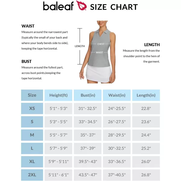 BALEAF Womens Golf Shirts Sleeveless Racerback Tennis Tank Tops VNeck Polo Collar UPF 50 Quick DryGrey