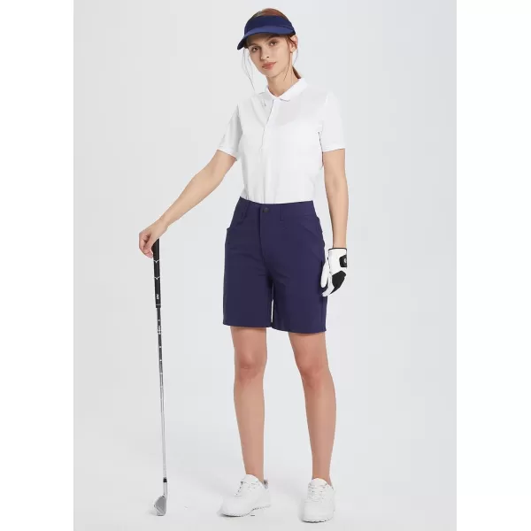 BALEAF Womens Golf Shorts Stretch 7 Hiking Summer Shorts Quick Dry Bermuda Shorts with PocketsBALEAF Womens Golf Shorts Stretch 7 Hiking Summer Shorts Quick Dry Bermuda Shorts with Pockets