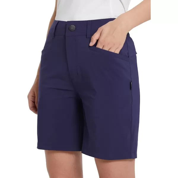 BALEAF Womens Golf Shorts Stretch 7 Hiking Summer Shorts Quick Dry Bermuda Shorts with PocketsBALEAF Womens Golf Shorts Stretch 7 Hiking Summer Shorts Quick Dry Bermuda Shorts with Pockets