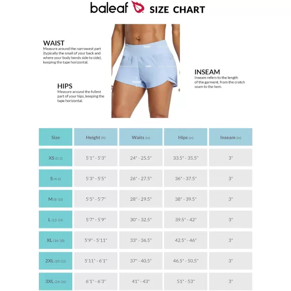 BALEAF Womens High Waisted Athletic Running Shorts with Liner 3 Workout Sports Shorts Quick DryBblue