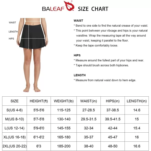 BALEAF Womens High Waisted Swim Skirt Bikini Tankini Bottom with Side PocketBlack