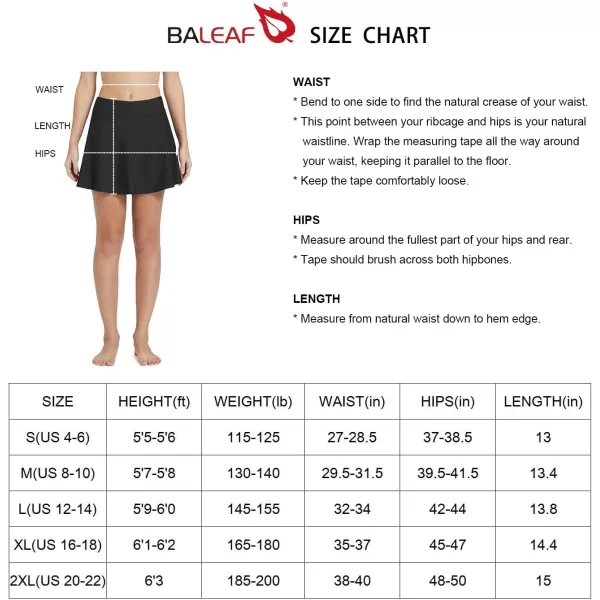 BALEAF Womens High Waisted Swim Skirt Bikini Tankini Bottom with Side PocketBlack Add 197 in Waisthigh