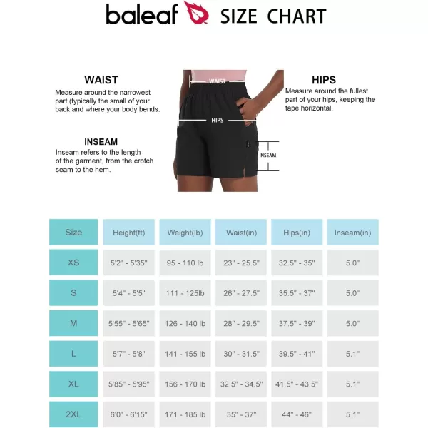 BALEAF Womens Hiking Athletic Shorts Quick Dry A Line High Waisted Casual Yoga Active Workout Running Shorts with Pockets1black