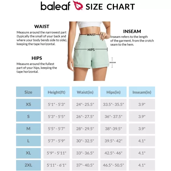 BALEAF Womens Hiking Athletic Shorts Quick Dry A Line High Waisted Casual Yoga Active Workout Running Shorts with PocketsLight Green