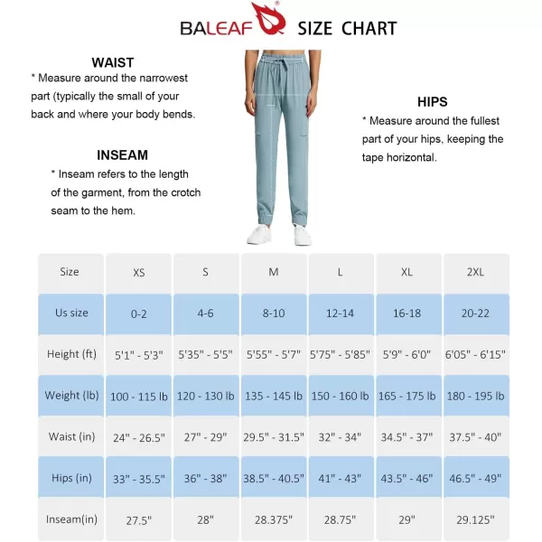 BALEAF Womens Hiking Cargo Pants Lightweight Sports Pants with 7 Pockets Zippered Quick Dry UPF 50 Tapered JoggersGray