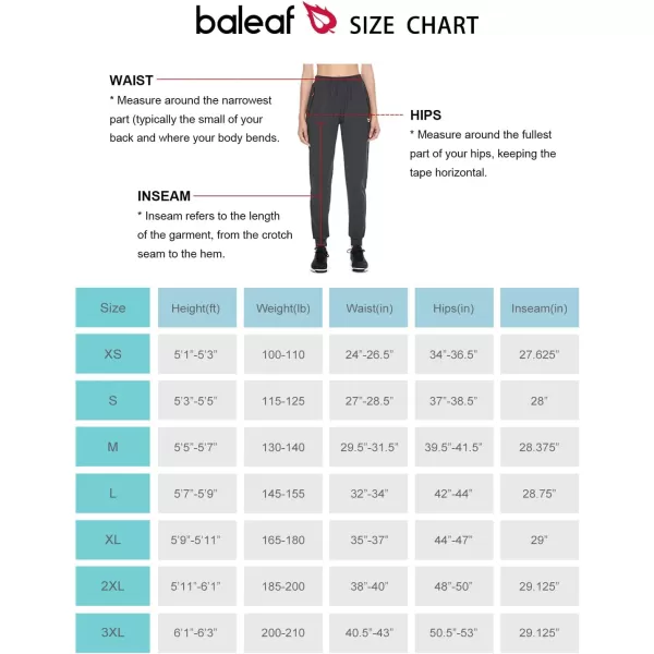 BALEAF Womens Hiking Pants Joggers Workout Athletic Lightweight Quick Dry Zipper PocketsDarkgraypants